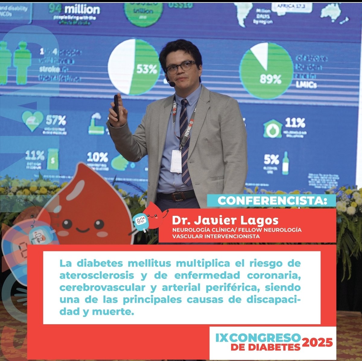 Dr. Javier Lagos, gracias por su ponencia en este IX Congreso Nacional de Diabetes 2025 

Esperamos que haya llenado sus expectativas y este nuevamente con nosotros el próximo año