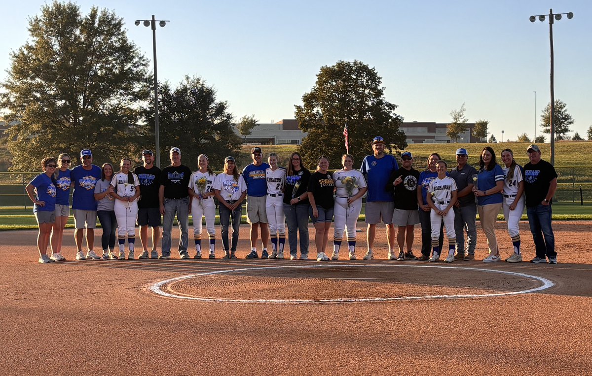 Senior night for the jays they go out with a dub. <a href="/SewardBlueJays/">SewardBlueJays</a> great group of humans here! 4 years has gone to fast. They have accomplished a lot &amp; the best is yet to come! Keep being awesome kids #muchlove #runyourrace