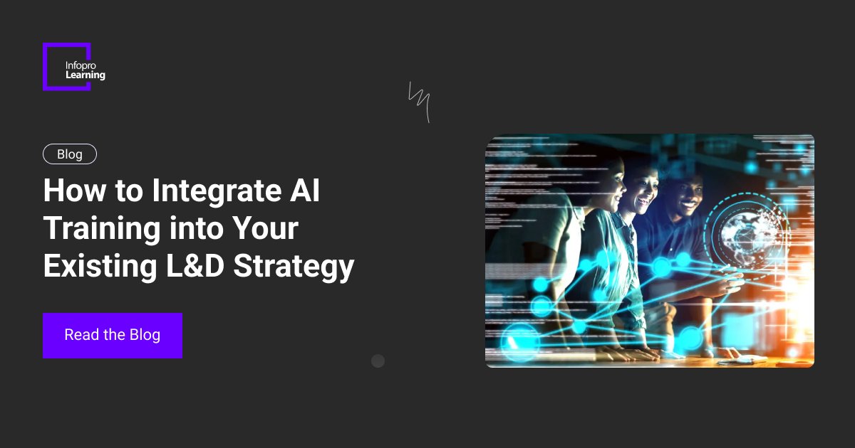 InfoproLearning's tweet image. Traditional training models can’t keep up with the pace of change. AI enables personalization, agility, and smarter decision-making—helping you boost learner engagement and business results. Read the full blog to learn how to integrate AI training into your L&D strategy…