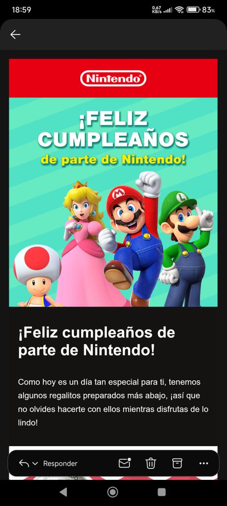 Oh noo🫣

Nintendo sabe cuando es mi cumpleee!
Algo quiere de mí 👀🙄

Me han descubierto!!🤭