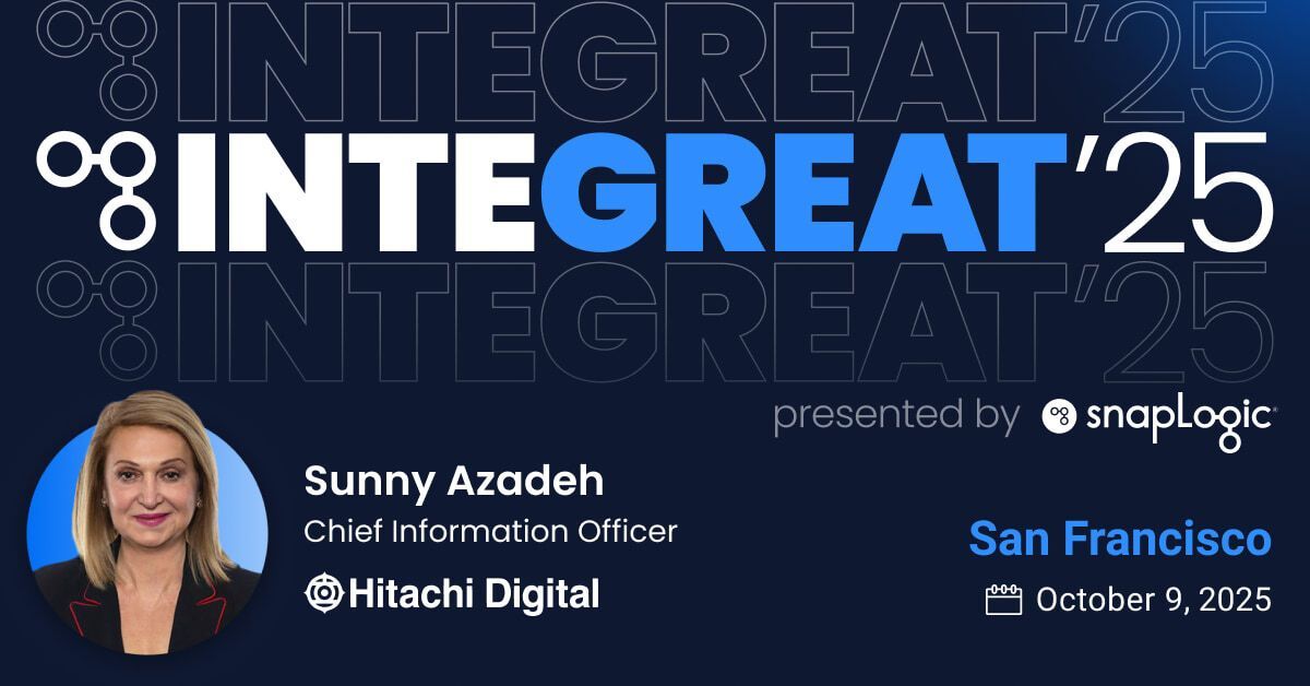 SnapLogic's tweet image. 🌟 See how today’s innovators are turning AI into real business results at the Integreat 2025 U.S. Tour.
Hear from leaders at Hitachi Digital, Kyndryl, CBRE & KPMG on operationalizing GenAI + integration at scale.
📍 SF, NY & Chicago
👉 snaplogic.com/integreat-tour
#Integreat2025