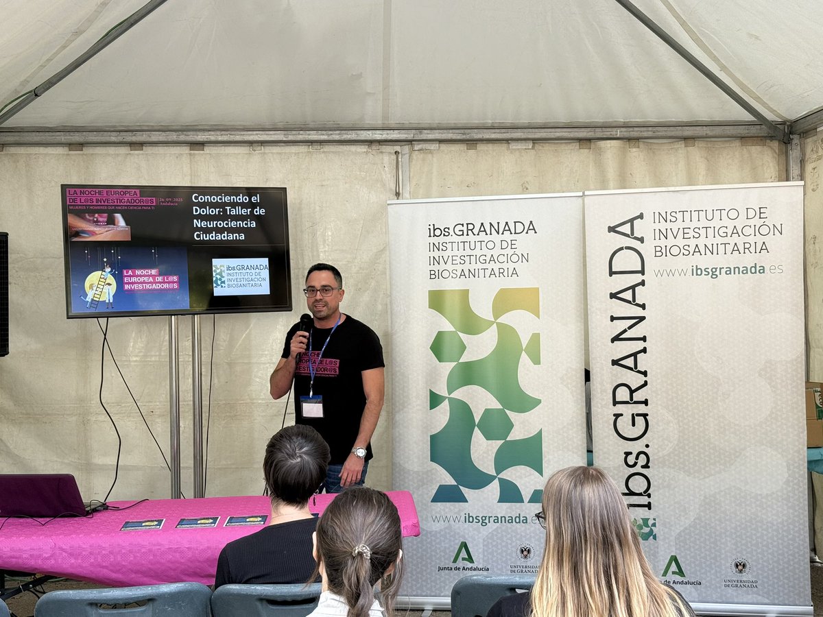 🧠 Antonio Casas (Neurociencia Ciudadana) te acerca a “Conociendo el dolor”: ¡un taller participativo para entender mejor nuestro cuerpo!
#NightSpain #NightGranada #SomosGranadaSalud
@easpsalud @canalugr <a href="/hospital_hvn/">HUVN</a> <a href="/clinicogranada/">Hospital Universitario Clínico San Cecilio</a>