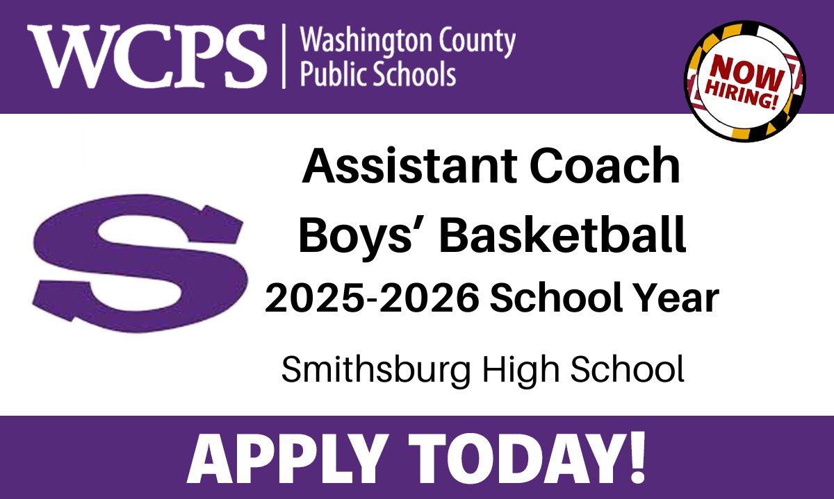Smithsburg High School is accepting applications for Assistant Coach Boys' Basketball. Apply today at wcpshr.com