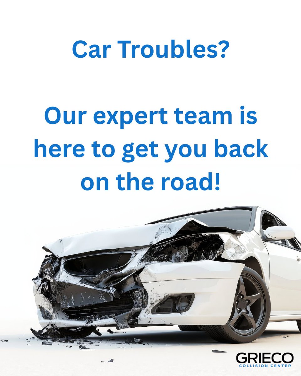 Car troubles happen, but getting back on the road doesn't have to be stressful. Visit Grieco Collision Center of Johnston RI, and our team will handle the repairs with expert care.

Book your appointment today: tinyurl.com/2zeycspf