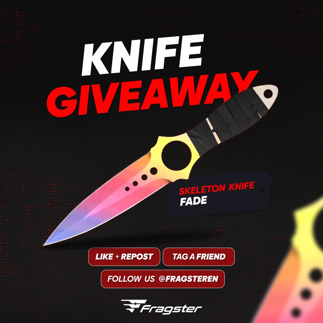 🚨 SKIN GIVEAWAY 

📷 Skeleton Knife | Fade (Factory New ★ StatTrak™)
✅ Like this post
🔁 Retweet
👤 Follow @fragsteren

Ends on October 10, 2025 — winner will be drawn the same day 🫡