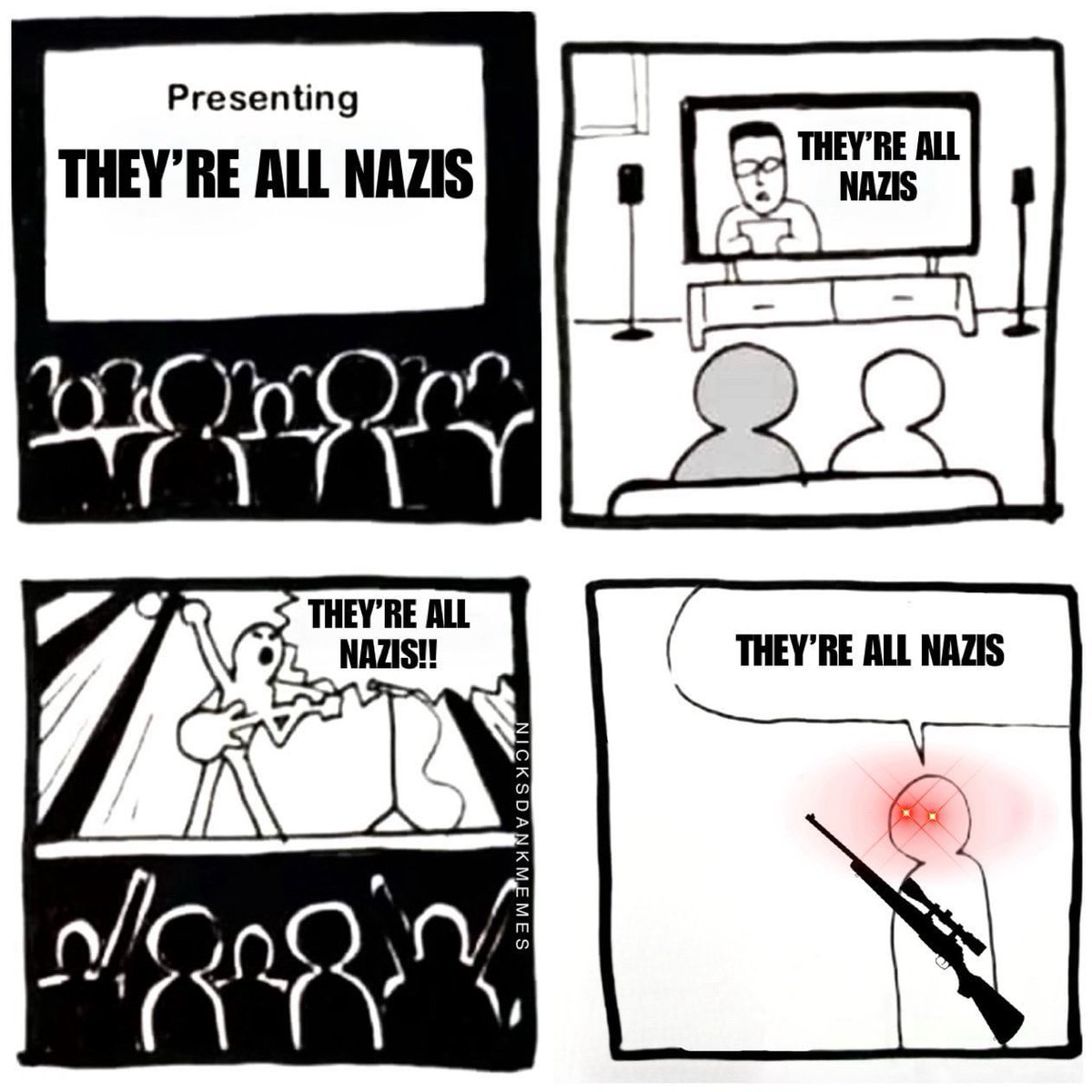 We will literally blame everything except for the constant slandering calling people Nazis and Fascists for the cause of political violence. Jesus Christ