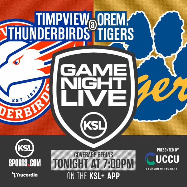 KSL Sports (@kslsports) on Twitter photo It's a #GameNightLive Friday!
<a href="/T_BirdFootball/">Timpview Football</a> vs. <a href="/OremTigerFball/">Orem Tigers Football</a>
ποΈ: <a href="/JeremiahJensen/">Jeremiah Jensen</a> / Sly
πΊ: KSLSports.com / KSL Sports app / <a href="/KSL5TV/">KSL 5 TV</a> + app
π€: <a href="/utahcommunitycu/">UCCU</a> / Trucordia It's a #GameNightLive Friday!
<a href="/T_BirdFootball/">Timpview Football</a> vs. <a href="/OremTigerFball/">Orem Tigers Football</a>
ποΈ: <a href="/JeremiahJensen/">Jeremiah Jensen</a> / Sly
πΊ: KSLSports.com / KSL Sports app / <a href="/KSL5TV/">KSL 5 TV</a> + app
π€: <a href="/utahcommunitycu/">UCCU</a> / Trucordia