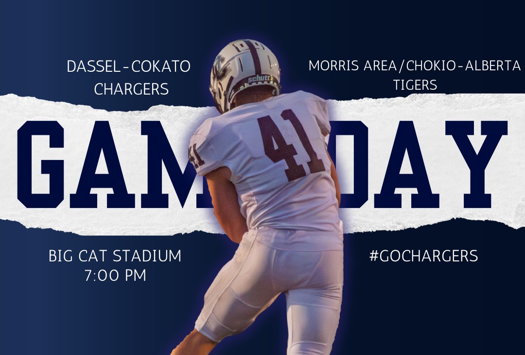 ⚡GAME DAY!!⚡
The Chargers have a trek tonight! They'll be heading to Morris Area High School for a 7 o'clock game against the Tigers! 
youtube.com/@morrisareatig… 
See you in the stands, Charger Fans!! Let's GO!!
#GoChargers