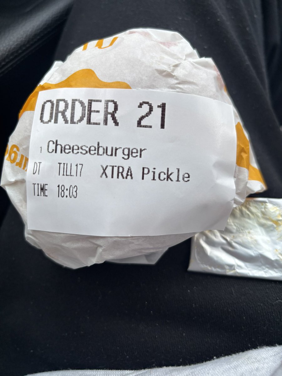 Asked my mate to grab me a burger and he did this