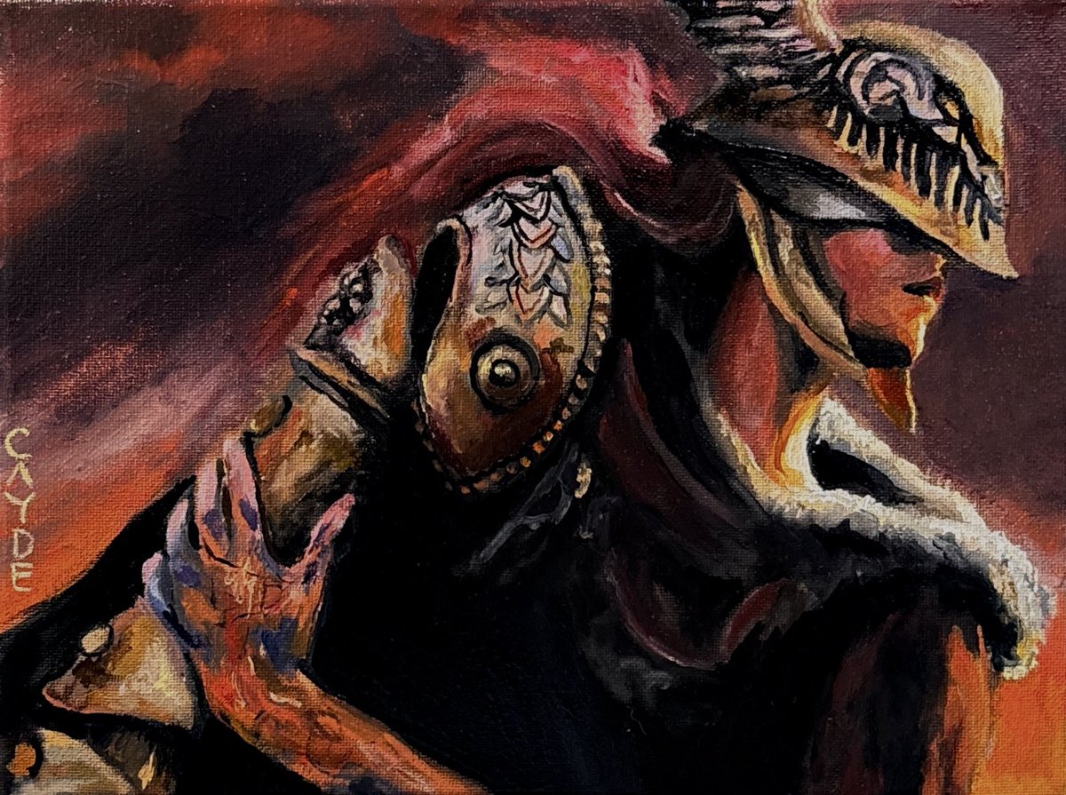 I made an oil painting of Malenia from Elden Ring