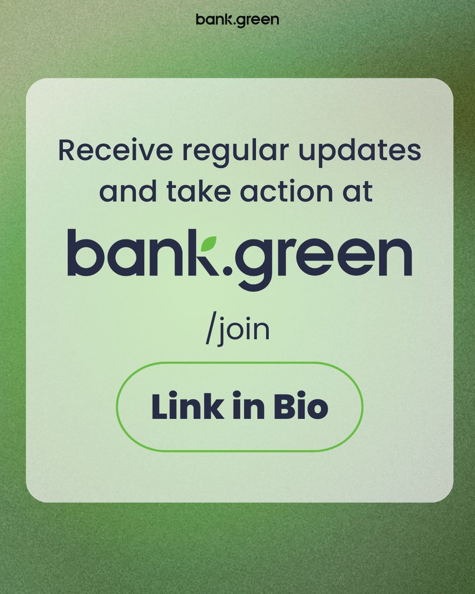 🌎 Welcome back to Bank.Green's monthly news briefing! Check our link in bio to read the full stories featured this month, and to sign up to receive our news briefing in your inbox. 📬 

#bankgreen #sustainablefinance #climatechaos #climatechange #fossilfuels #NZBA