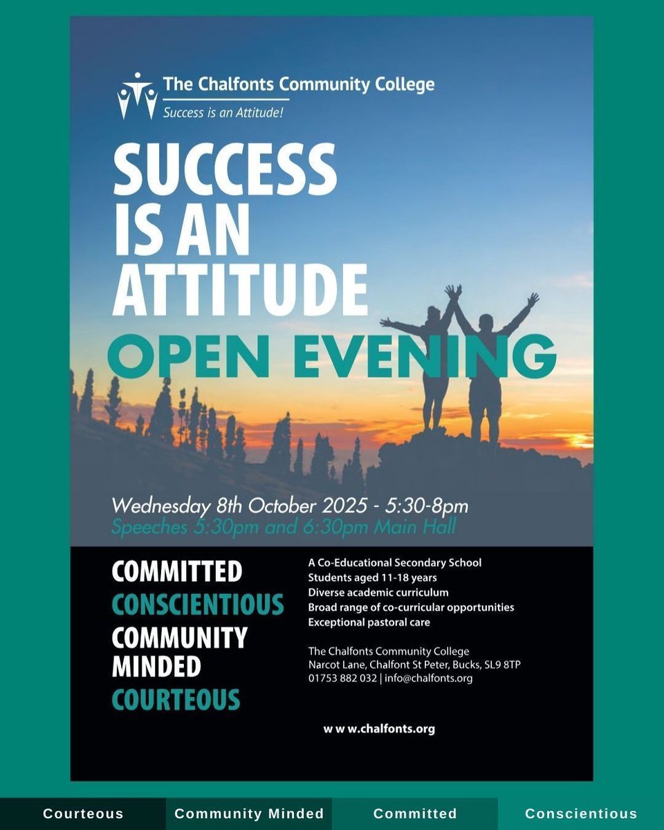 🎓 Looking for the right secondary school?
Join us on Wed 8 Oct, 5:30–8pm for our Open Evening!

✅ Inspiring teaching &amp; strong pastoral care
✅ Sports, trips, DofE &amp; Young Enterprise
✅ A vibrant, supportive community

Presentations at 5:30 &amp; 6:30, tours all evening!