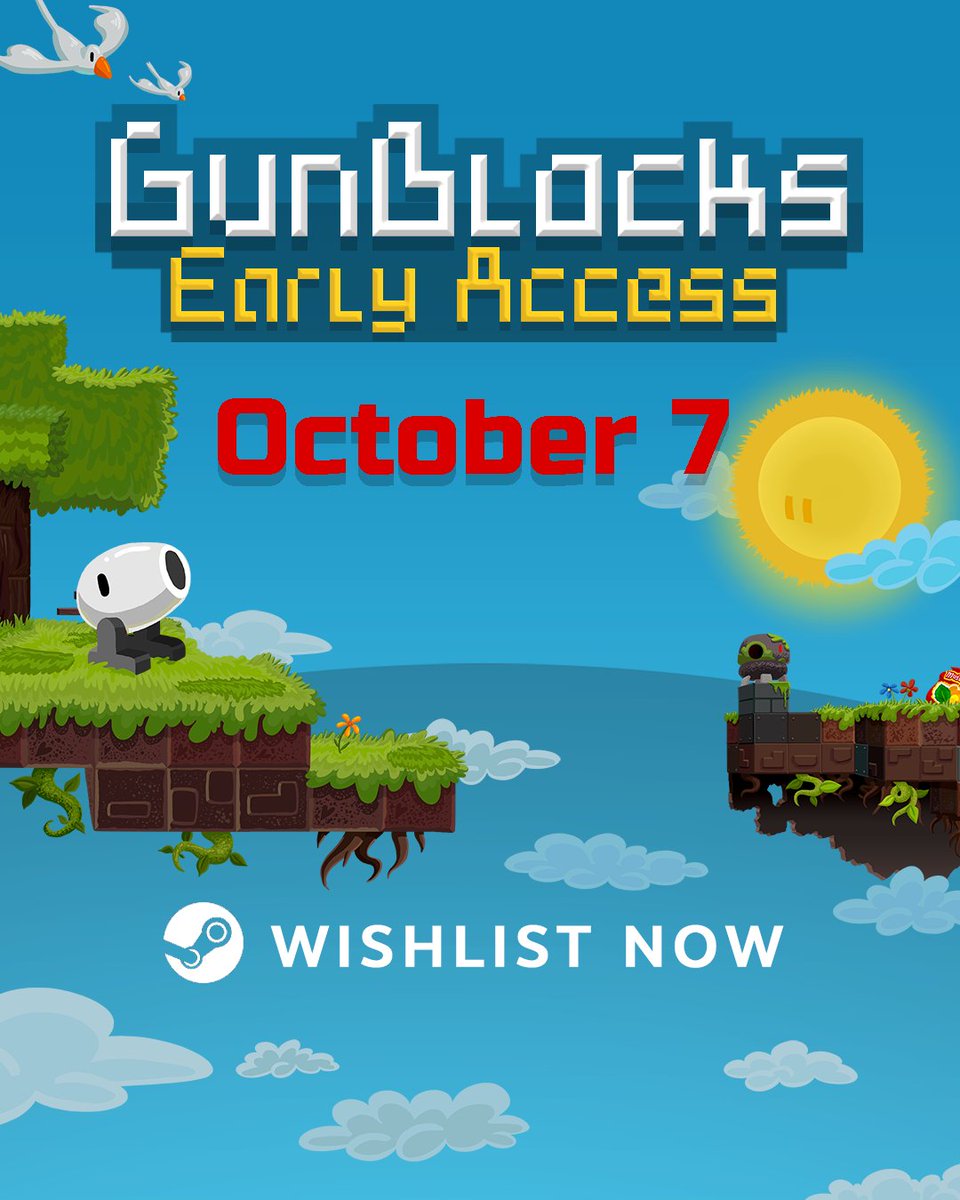 GunBlocks's tweet photo. After years in the making... GunBlocks is finally coming to Steam!
Early Access starts October 7 🎉

#IndieGame #GunBlocks #WishlistNow https://t.co/zGEVT8rgmG
