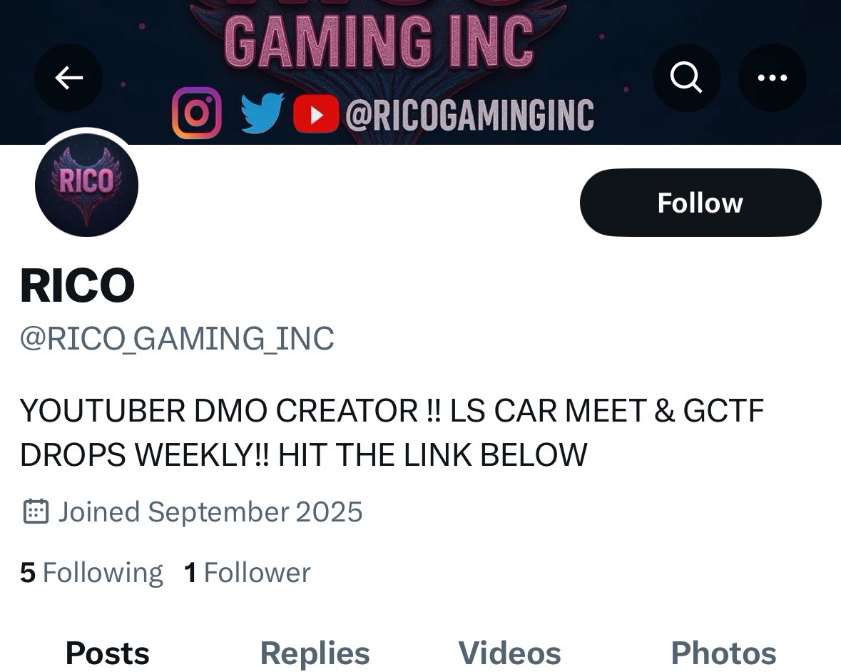 RICO (@ricogaminginc) on Twitter photo <a href="/RICO_GAMING_INC/">RICO</a> IS NOT ME I HAVE NO IDEA WHO THIS IS PLEASE BLOCK <a href="/RICO_GAMING_INC/">RICO</a> ððð WHAT THE HELL IS GOING ON ð <a href="/RICO_GAMING_INC/">RICO</a> IS NOT ME I HAVE NO IDEA WHO THIS IS PLEASE BLOCK <a href="/RICO_GAMING_INC/">RICO</a> ððð WHAT THE HELL IS GOING ON ð
