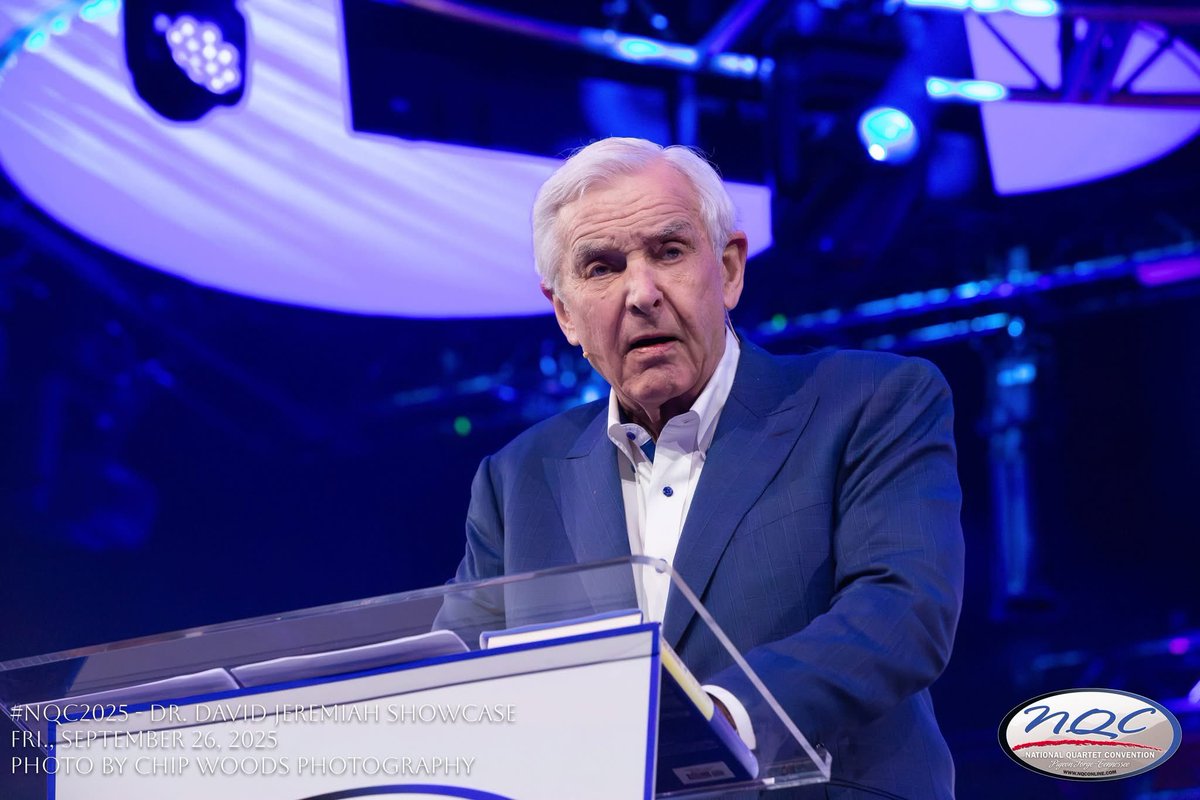 NQConline's tweet image. &quot;Heaven is a real place and Jesus wants you to be there.&quot; - Dr. David Jeremiah. 

This afternoon, Dr. David Jeremiah taught about the realities of Heaven. What wonderful truths to focus on as we live each day, with our hearts set on eternity. #nqc2025 #gospelmusic