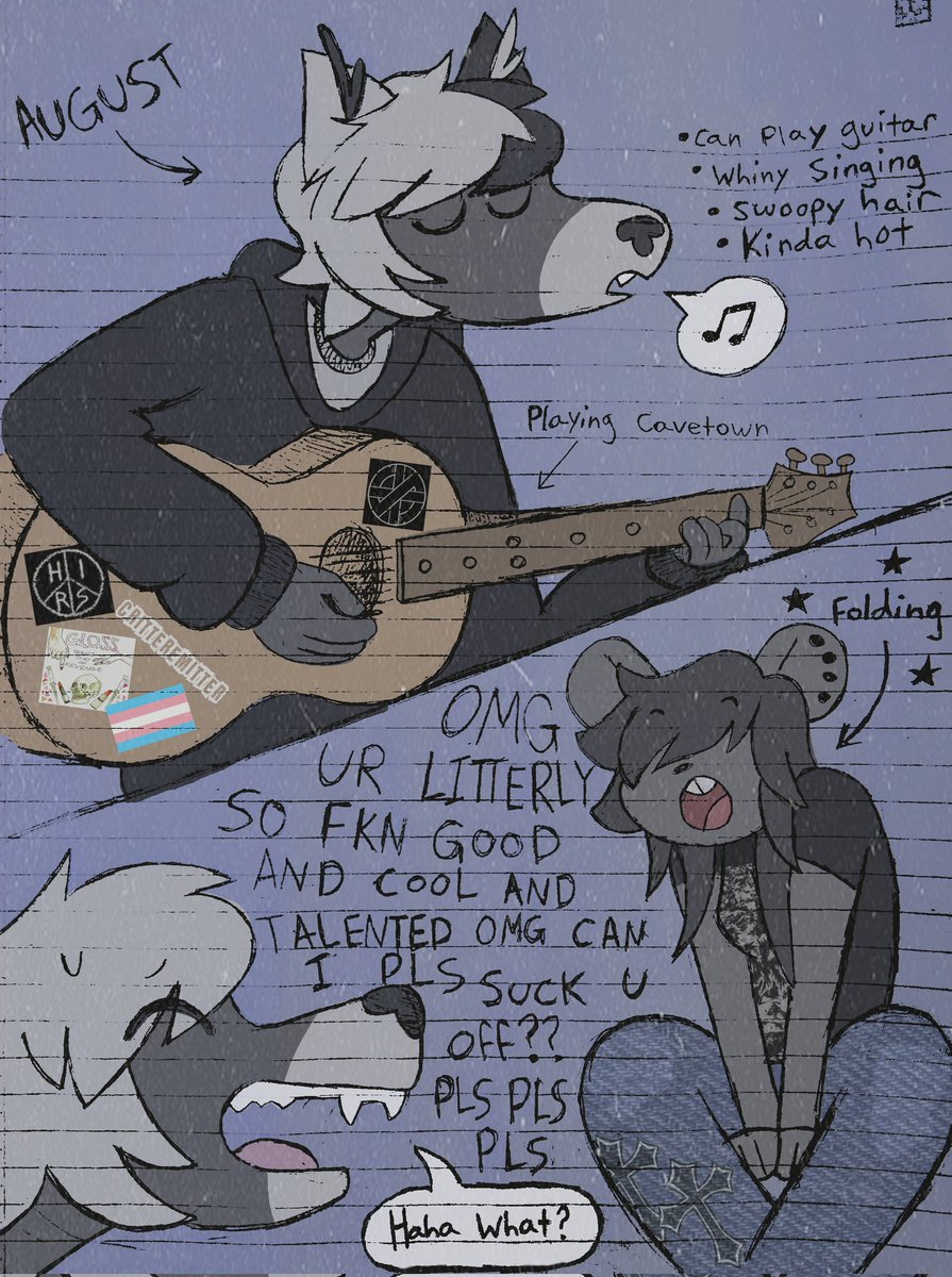 CritterEmitter's tweet photo. August playing songs for Critter https://t.co/HEOcjhbV9G