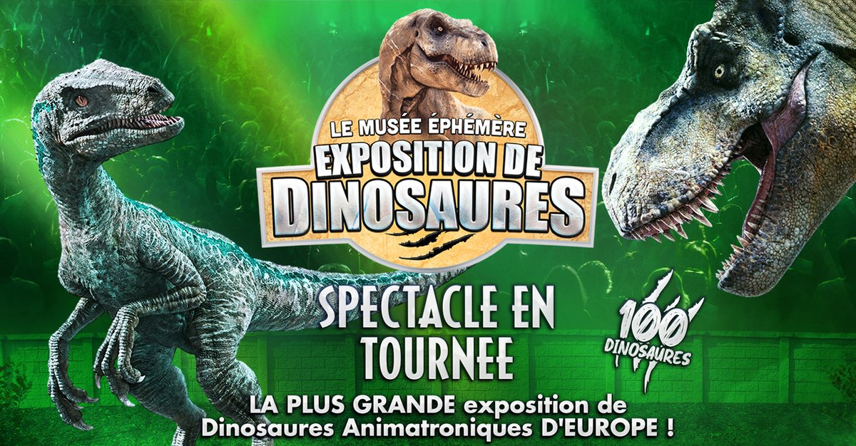 🎁🦖Dès lundi, Comtoise Radio et l’ L'Axone Montbeliard vous offrent vos places pour Le Musée Éphémère, la plus grande expo de dinosaures d’Europe !
Pour gagner vos invitations, écoutez JP le matin à 7h45 sur Comtoise Radio