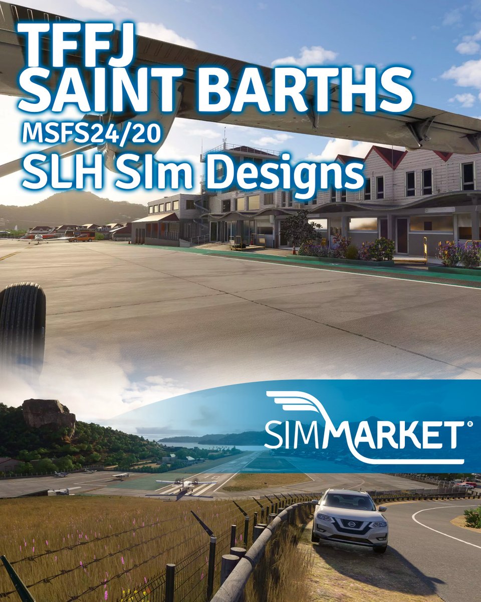 🌴 SLH Sim Designs – Saint Barths TFFJ MSFS20/24 👇
simmarket.short.gy/SLH-TFFJ

🎥Trailer: youtu.be/DrKYDMbpSi4

- Challenging sloped runway
- Custom ground textures
- Detailed terminal &amp; surroundings
- Realistic lighting effects

💻 With SimInstaller = MSFS Auto-Install