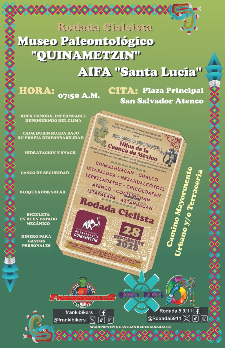 Rodada5911's tweet image. Les compartimos nuestras próximas actividades 
@BicitlanRadio @DanielSibaja_ @gcnaveac @