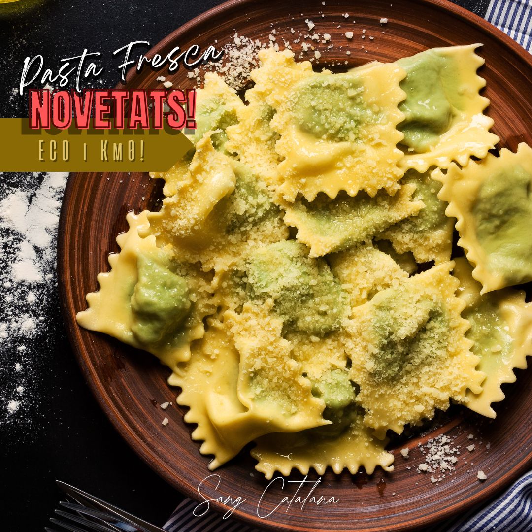 Família!
No us perdeu les GRANS NOVETATS! Descobriu-les!
Una d'elles la Pasta Fresca de Qualitat...km0 i amb un Gran Projecte Social amb la Fundació Ramon Noguera a Girona.
sangcatalana.cat/pasta-fresca-e…

Ports Gratuïts amb comandes mínimes de 30€
Pròxima entrega dilluns 6 d'Octubre.