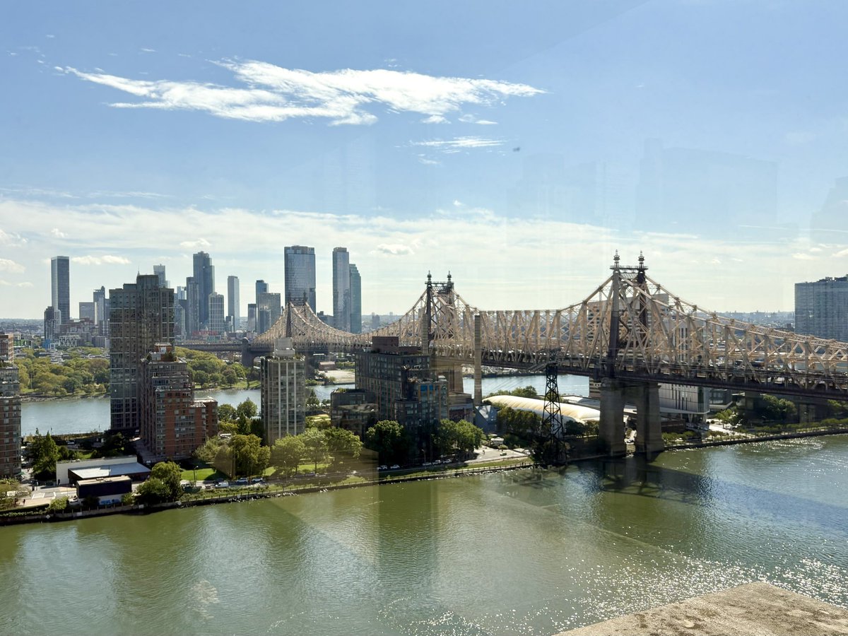 Love meeting with the marketing team bc this is their view (Roosevelt Island and Long Island City).