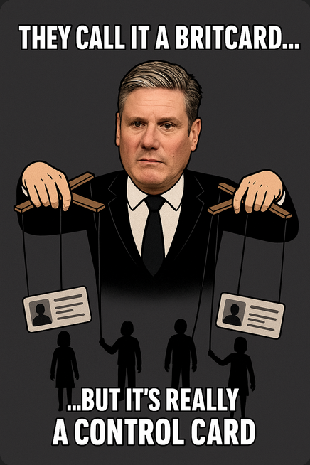 TyrantFinder's tweet image. 🚨 Resist the BritCard 🚨
This isn’t about convenience — it’s about CONTROL.
Once the government owns your ID, they own your choices.
Say NO to Starmer’s digital leash.
#NoBritCard #ResistControl