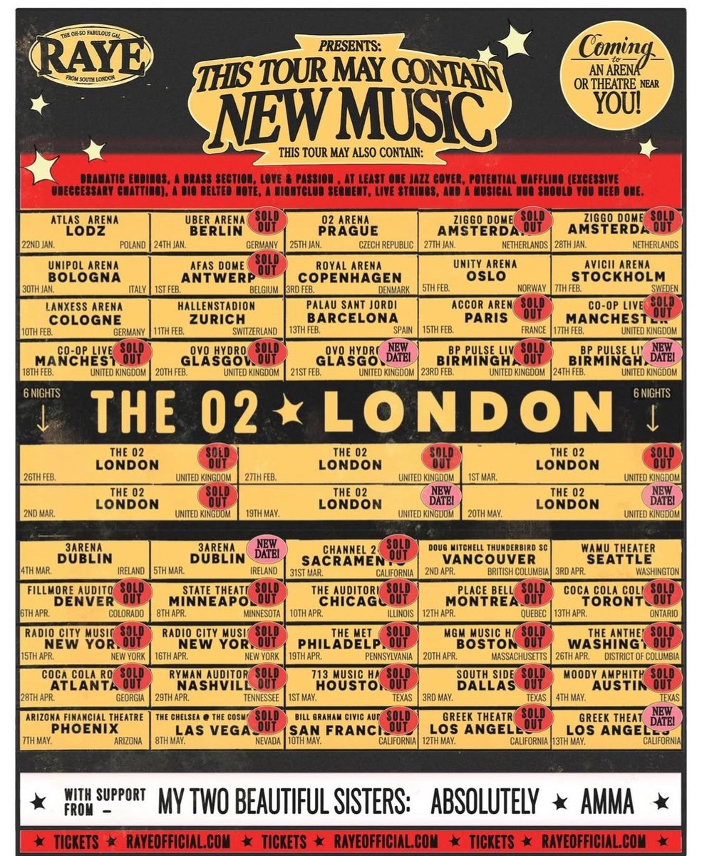 BCharts (@bchartsnet) on Twitter photo 🥹🎟️ Com talento vencendo, Raye dá SOLD OUT em 5 datas de shows na O2 Arena, a mais prestigiada de Londres, e abre sexta data. 🥹🎟️ Com talento vencendo, Raye dá SOLD OUT em 5 datas de shows na O2 Arena, a mais prestigiada de Londres, e abre sexta data.