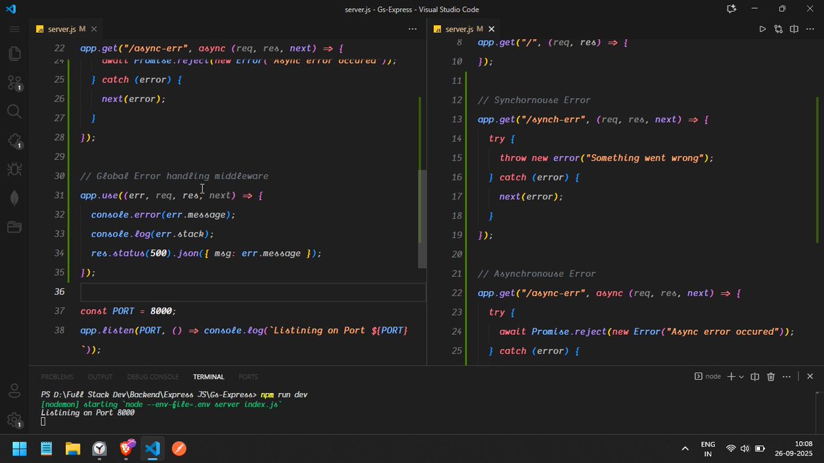 iamlokendranath's tweet image. ✅ Days 102 &amp;amp; 103 of #100DaysOfCode

Leveled up my backend skills with Express.js! 🚀

➤ Mastered Auth: Sessions ✅ &amp;amp; JWT 🔑
➤ Built secure RESTful APIs
➤ Professional project scaffolding
➤ Robust error handling

#ExpressJS #WebDevelopment #NodeJS #Programming #DevJourney