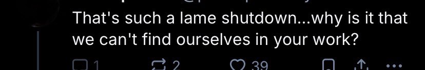 Whiteartblood's tweet photo. The people are attacking Dana for responding about HER character are just… so fucking entitled and trying to make her seem like a terf! When her answer is just… so damn casual like 

This is ridiculous! https://t.co/g7DegR4qAZ