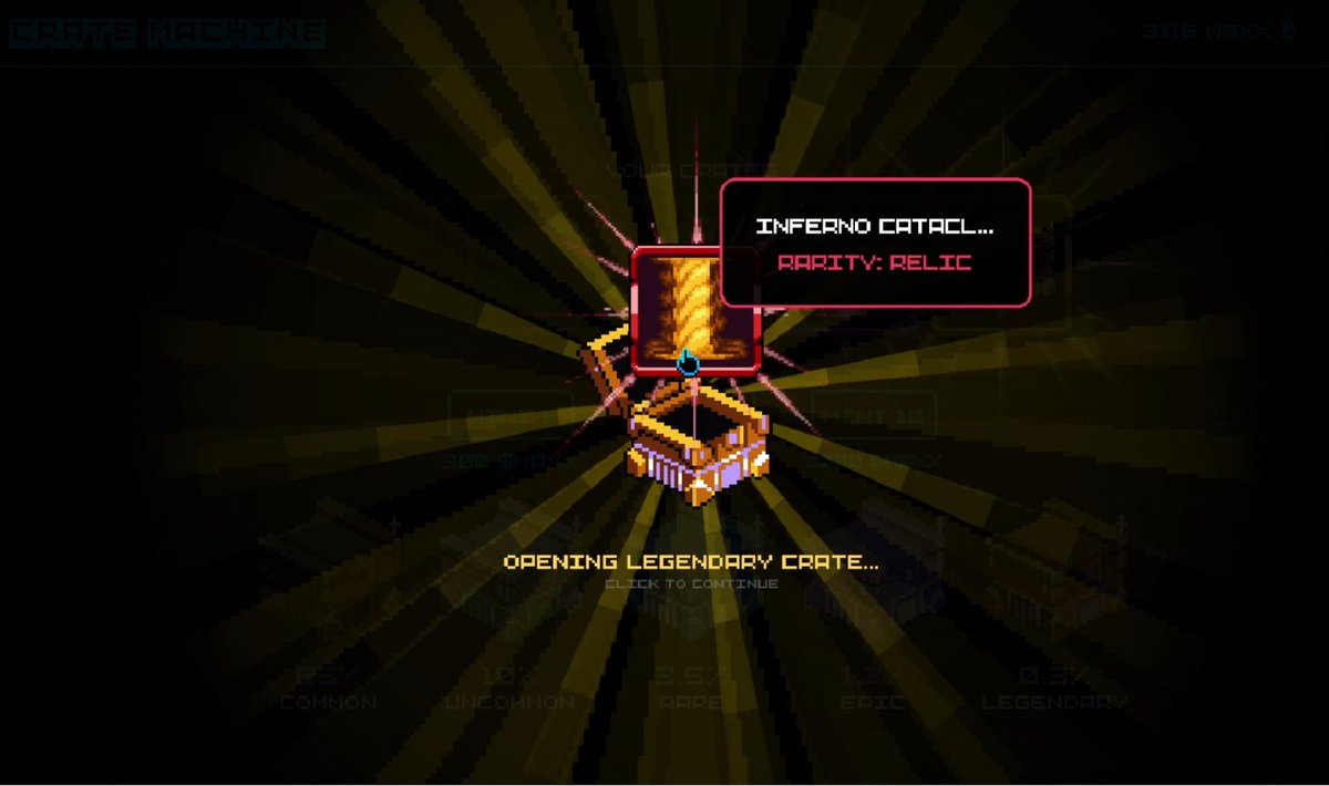 whitefox_071's tweet photo. 💥 BOOM! LEGENDARY UNLOCKED! 💥

Just ripped open a LEGENDARY CRATE in @EthermaxOnBase Game 💎

and pulled the Inferno Catalyst 🔥 | Relic Rarity

This is the kind of loot that changes the GAME.

#Ethermax #MAXX #Base  #GameFi #BuildOnBase
@0xDekadente @0xBr33d @base @baseapp https://t.co/vWtrG4sSO9