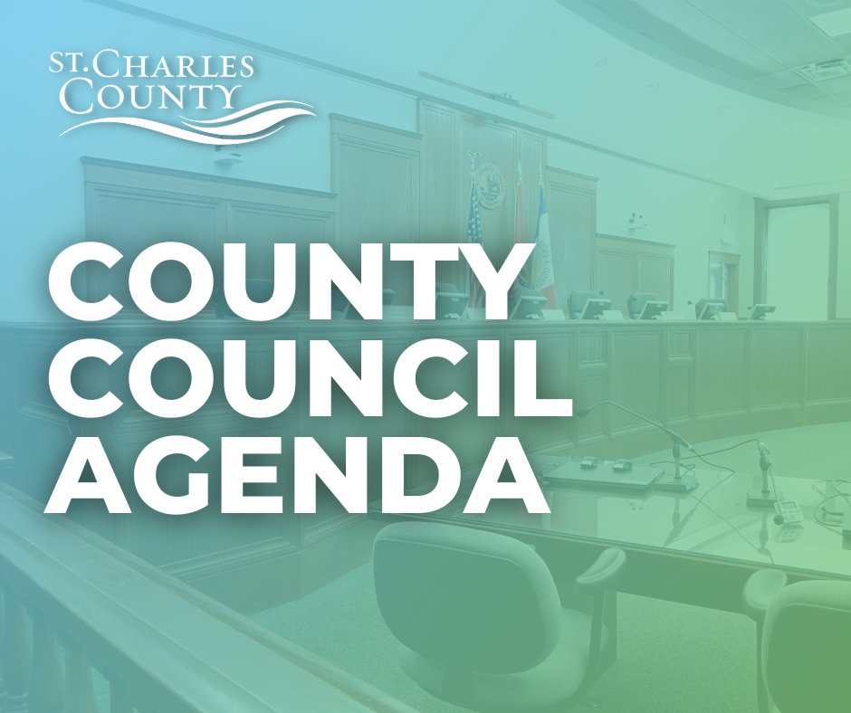 The St. Charles County Council will meet for a work session at 6 p.m., followed by a regular meeting at 7 p.m., Monday, Sept. 29, at 100 N. Third St. in St. Charles.
View the agenda: sccmo.org/CouncilAgendas