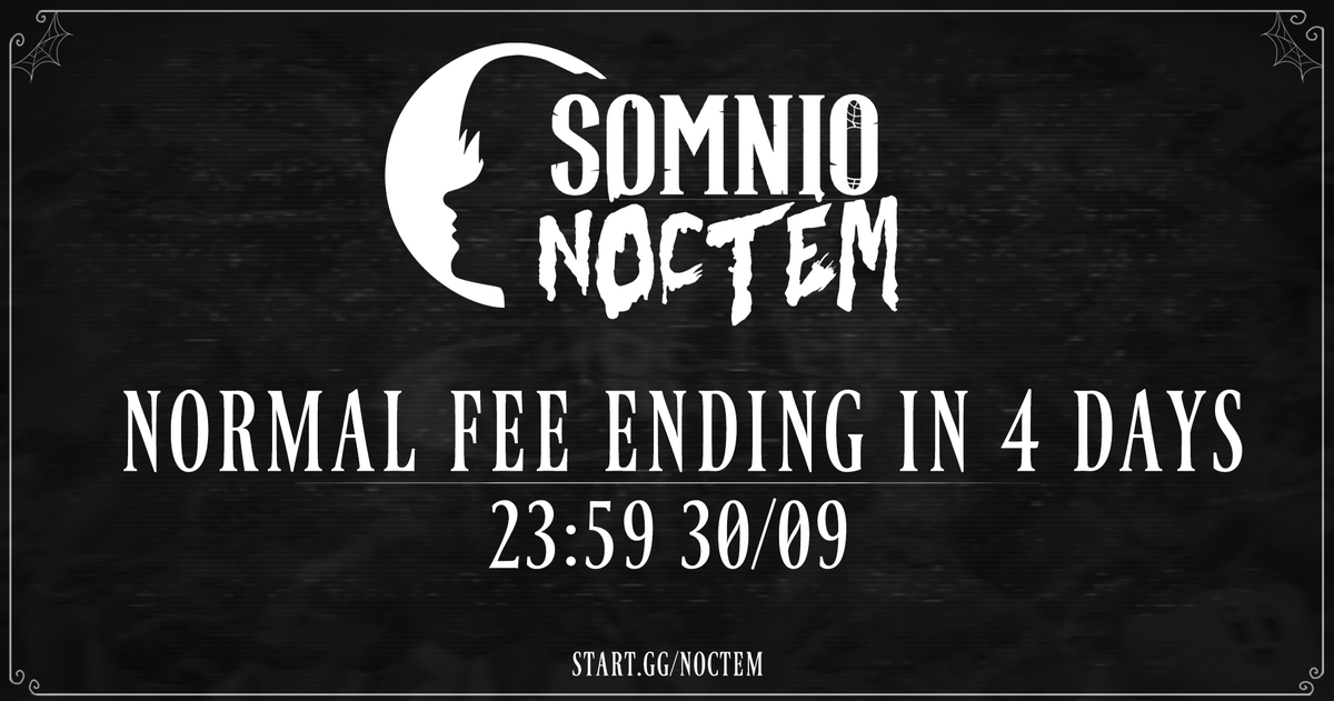 The FIRST of October our venue fee increases, save yourself some cash for moneymatches or snacks and sign up before that! Be sure to let your friends know with a little RT!🌖🎃

📅31 Oct. 01, 02 Nov.
🎮SSBM, SSBB, SSBU, Rivals 2, MKW
📌H20 Esports Campus, Amsterdam

Sign up⬇️