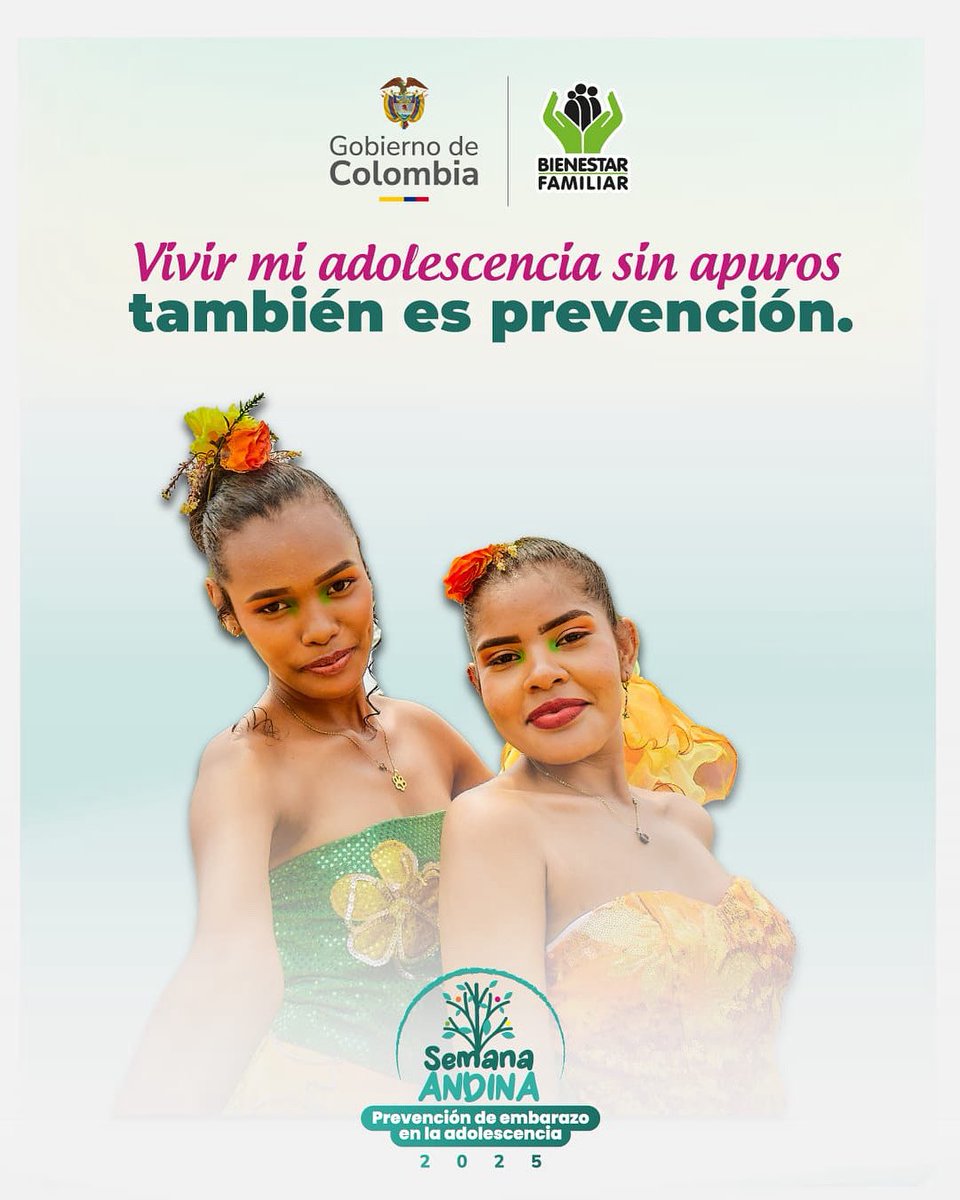 ICBFColombia's tweet photo. En la Semana Andina 2025 promovemos el diálogo para erradicar el embarazo infantil, prevenir el embarazo adolescente, las uniones tempranas y los matrimonios infantiles. Sus cuerpos son territorios de Paz. #NiñasNoEsposas #OpcionesDeVida https://t.co/Ujee8RXqNo