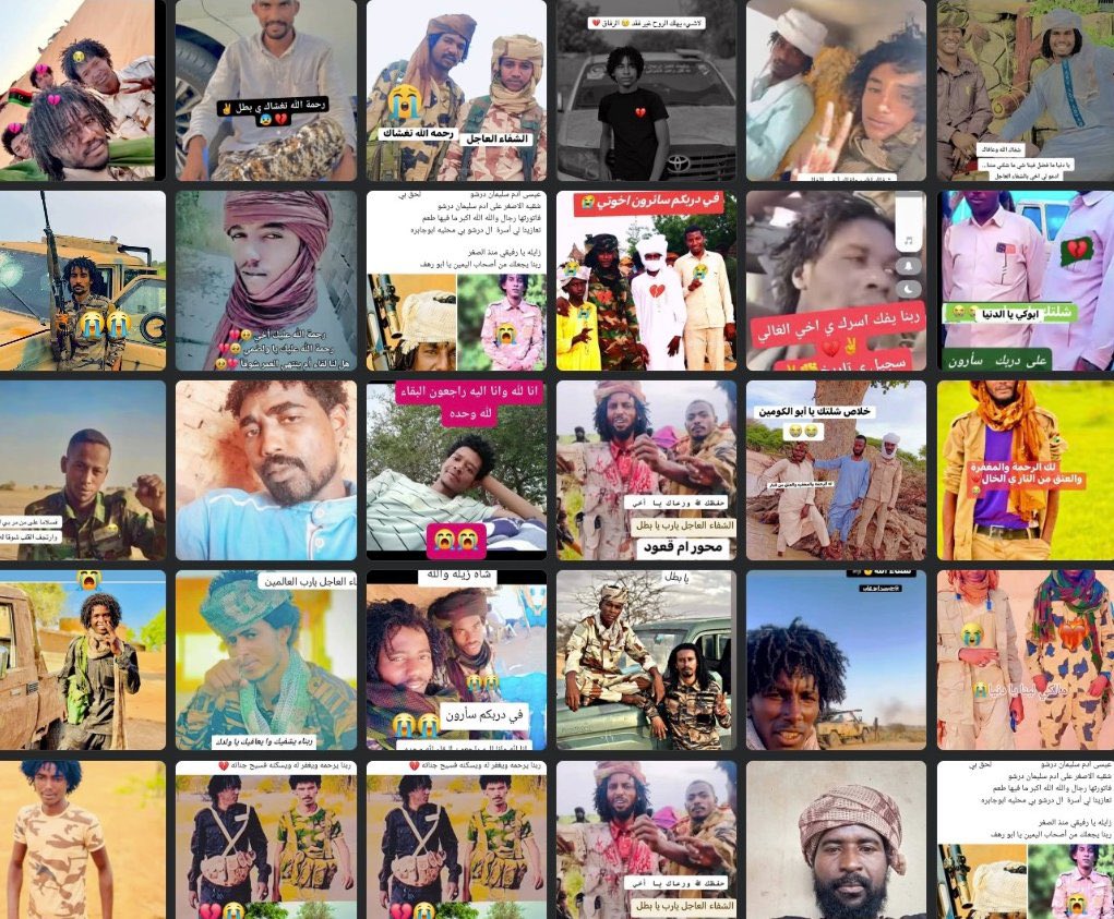 MohanadElbalal's tweet photo. RSF militia accounts on TikTok posted to mourn some of their militiamen killed in North Kordufan today. Another really bad day for them https://t.co/1oiqIcyBEn