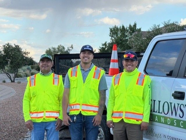 Our staff profile this month is a trio of crew members who maintain Cabezon. From left to right, Crew Leader Trainee Reuben Madera, Production Manager Guadalupe (Lupe) Valles and Crew Leader Jose Madera are just three of the dedicated staff members who keep Cabazon looking great.
