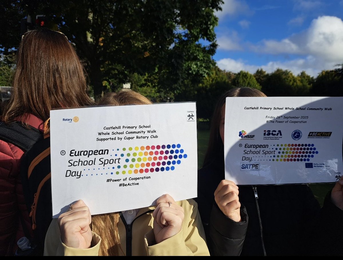 Castlehillcupar's tweet image. Sponsored walk- horray! Thank you to Rotary, our families and ShelterBox! European School Sport Day #beactive #powerofcommunity
