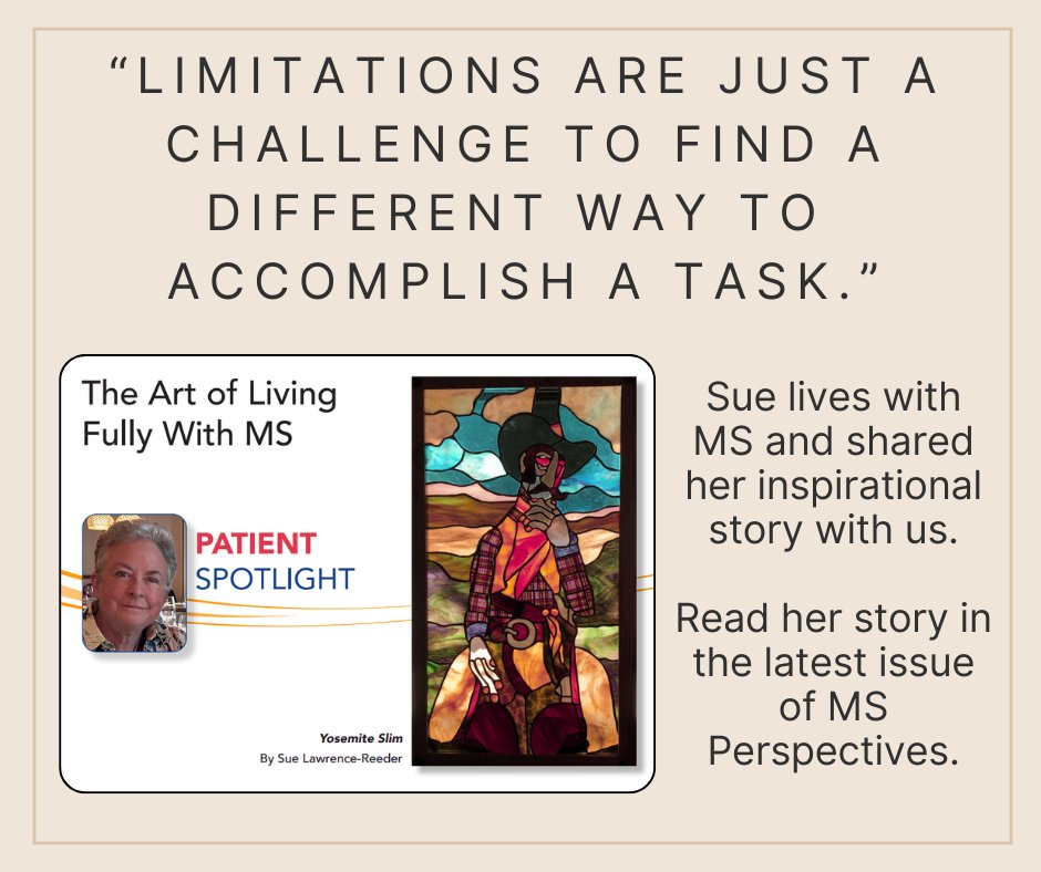CatMedEd's tweet image. MS Perspectives brings real voices, expert insights, and practical tips that meet people living with MS where they are. Tap in, learn, and share. ➡️
msperspectives.com/issues

#MultipleSclerosis #MSCommunity #patients #MSCare #MSAwareness #Art