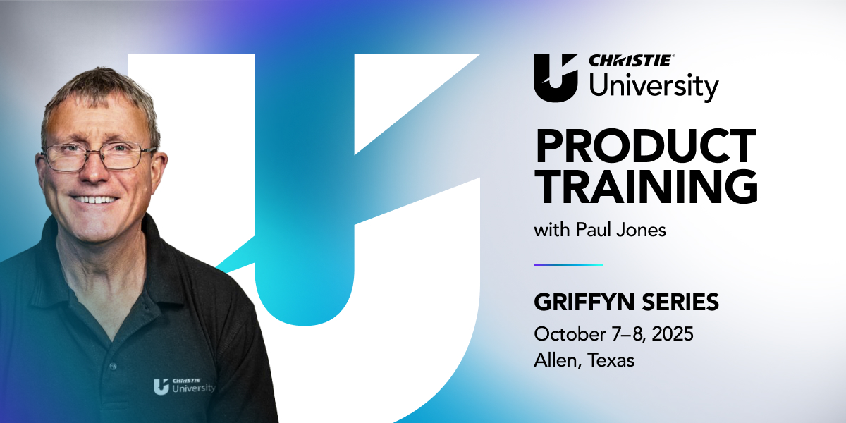 ChristieDigital's tweet image. Join Paul Jones in Allen, TX for a 2-day Griffyn projector training! 📍 Oct 7–8, 2025. Sign up at #ChristieUniversity: ow.ly/pxLe50WPVt9 #AVTraining #ProjectorTech #AVPros #TrainWithChristie