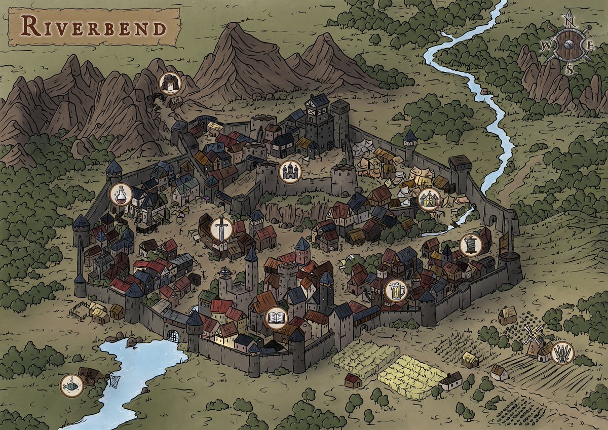 Do you prefer big fantasy world maps or small but compact and detailed cities?
Here’s a charming small medieval city I made a few months ago 🏙️🏰🌳

You can find many fantasy maps on my store:
nerdymaps.etsy.com