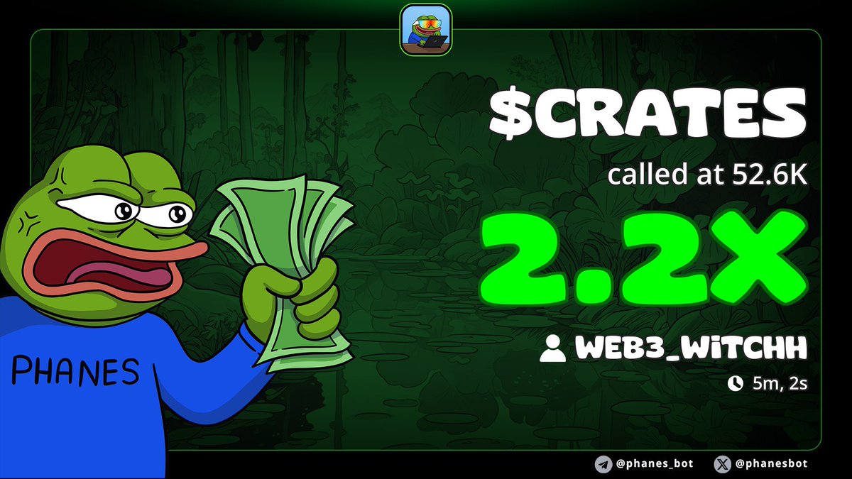 Web3_Witchh's tweet image. $CRATES Update⚡️
Already 2.2x up from the drop and still pushing 🔥
Don’t chase late pumps—ape early with us 👉 t.me/Web3_Witchh
CA: CfS3EW9VT4ZaKdTbo4XPi6T4vWT3rRNKoSwfyuLppump
#CRATES #Solana #helevier #memecoin #Crypto #Altcoins #LoveIslandUK #Trading #zeudiners