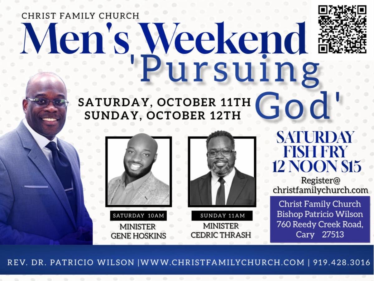 CFamC's tweet image. Men’s Weekend 10/11 &amp;amp; 10/12!