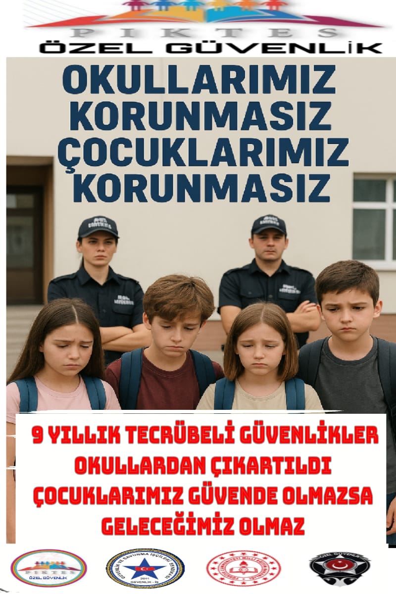 <a href="/batmangazetesi/">BATMAN GAZETESİ</a> <a href="/sehmuz_onlu/">Şehmuz Önlü</a> <a href="/EgitimBirSen/">Eğitim-Bir-Sen</a> #Piktes
<a href="/tcmeb/">Millî Eğitim Bakanlığı</a>
<a href="/Yusuf__Tekin/">Yusuf Tekin</a>
<a href="/mebhbogm/">MEB Hayat Boyu Öğrenme Genel Müdürlüğü</a>
🚨 OKULLARIMIZ GÜVENDE         
             OLMAZSSA
🚨GELECEĞİMİZ OLMAZ🚨
📌OKULLARDA 9 YILDIR 
GÖREV YAPAN PİKTES ÖZEL GÜVENLİKLER
🚨OKULLARDAN ÇIKARILDI🚨
📌PİKTES ÖZEL GÜVENLİKLER
OKULLARA GERİ DÖNMELİ 📌