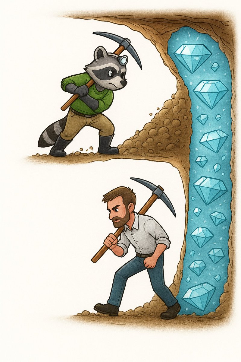 bellaleterster2's tweet image. this isn’t financial advice, but i’ve never seen raccoons cry about buying dips. they just hoard $BRS and respawn richer.