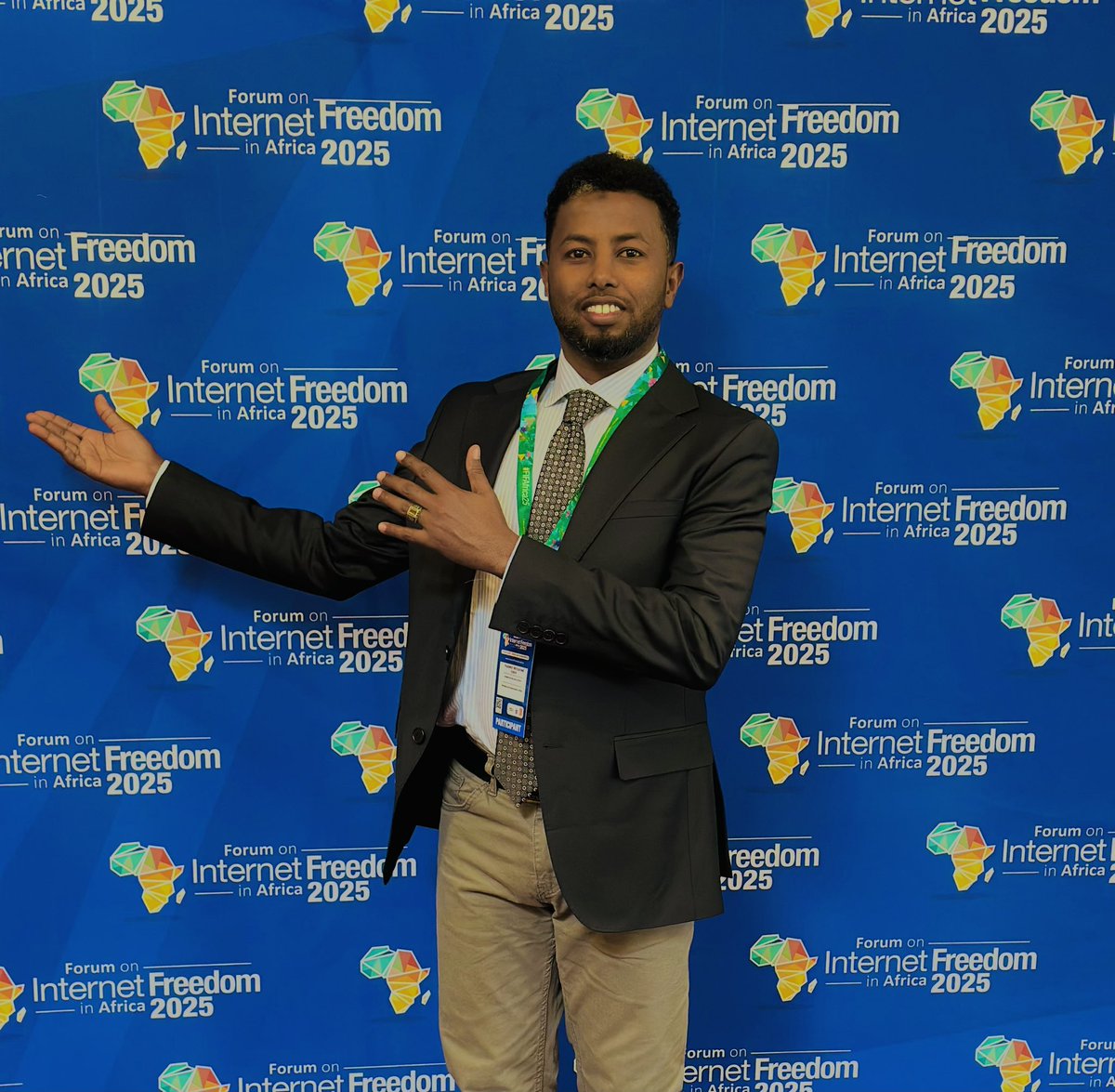 HusseinIyaye's tweet image. In recent days, I had the privilege of representing Somali #CSOs  @SONSA_NSA at #FIFAfrica2025 #Windhoek, #Namibia — a powerful gathering focused on digital rights and internet freedom across Africa.
It was an incredible opportunity to share Somalia’s journey, exchange ideas👇