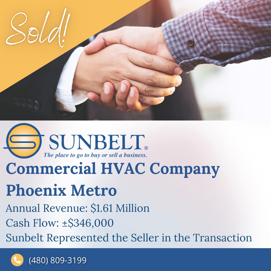 TimWhipple's tweet photo. Sunbelt proudly represented the seller in the sale of this commercial HVAC company. If you’re considering buying or selling a business, let’s make your next deal a success too.  #MergersAndAcquisitions https://t.co/e45x1Pb62d