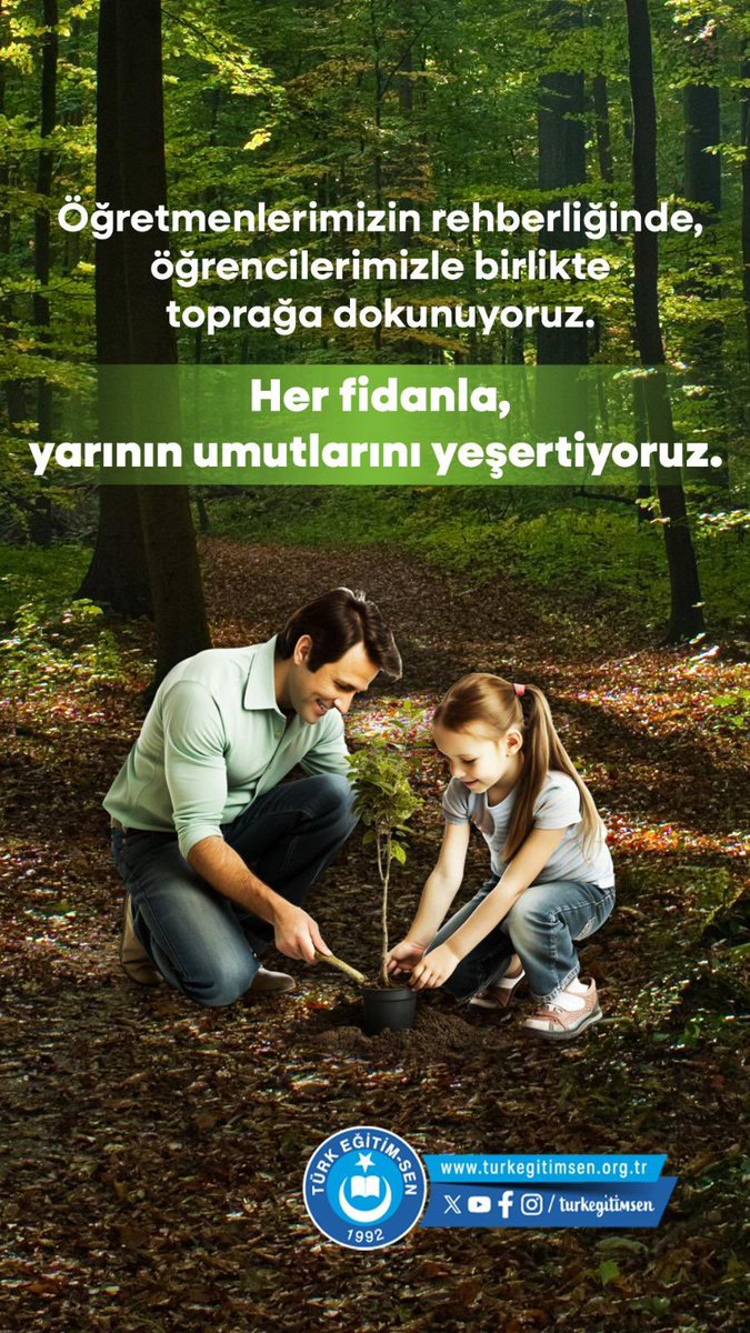 Hepimiz her yıl  1 fidan dikmeyi alışkanlık haline getirmeliyiz. #YeşilVatanİçinElele