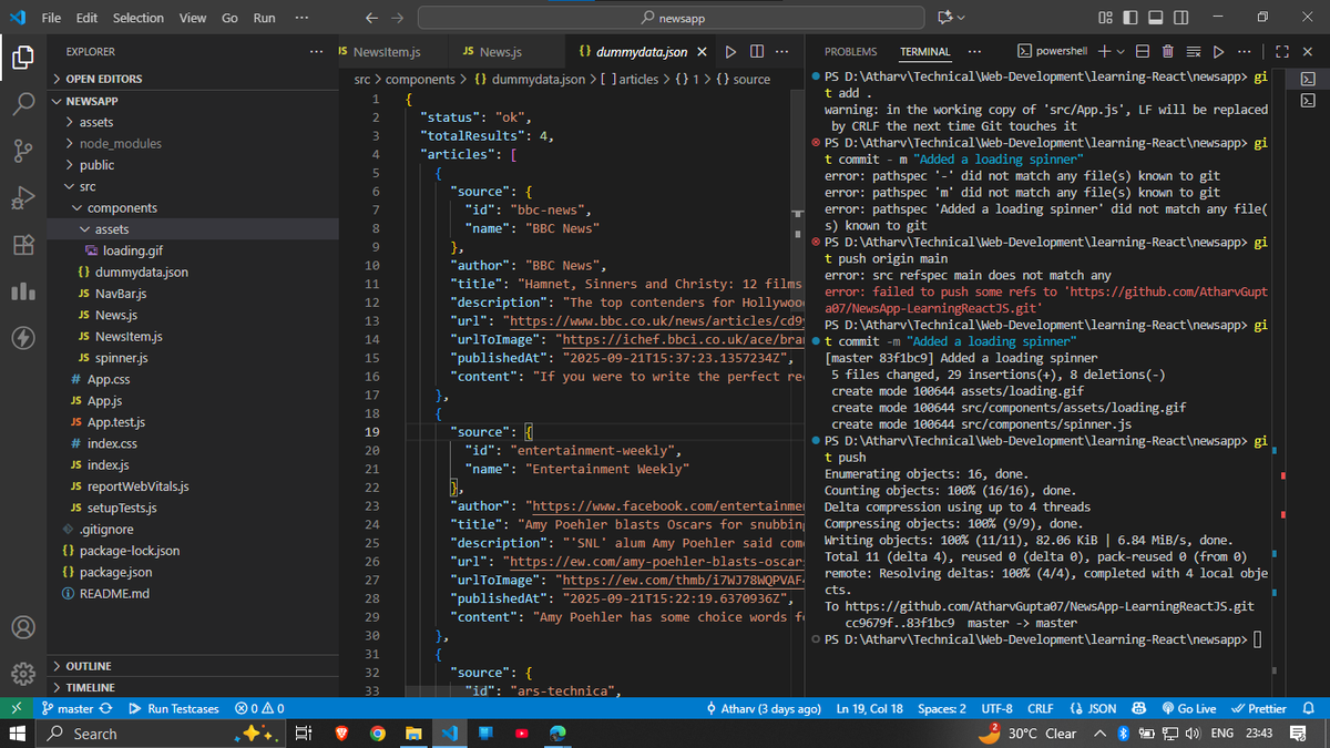 guptaAtharv07's tweet image. Day 18 of #100DaysOfCode ✅
-Added a spinner to my React project using components.
-Solved today’s POTD; it was almost the same as 3Sum.

With mid-terms coming up, I won’t be able to focus on dev. I’ll pause dev posts until 6th October and dedicate just an hour a day to DSA.
#DSA
