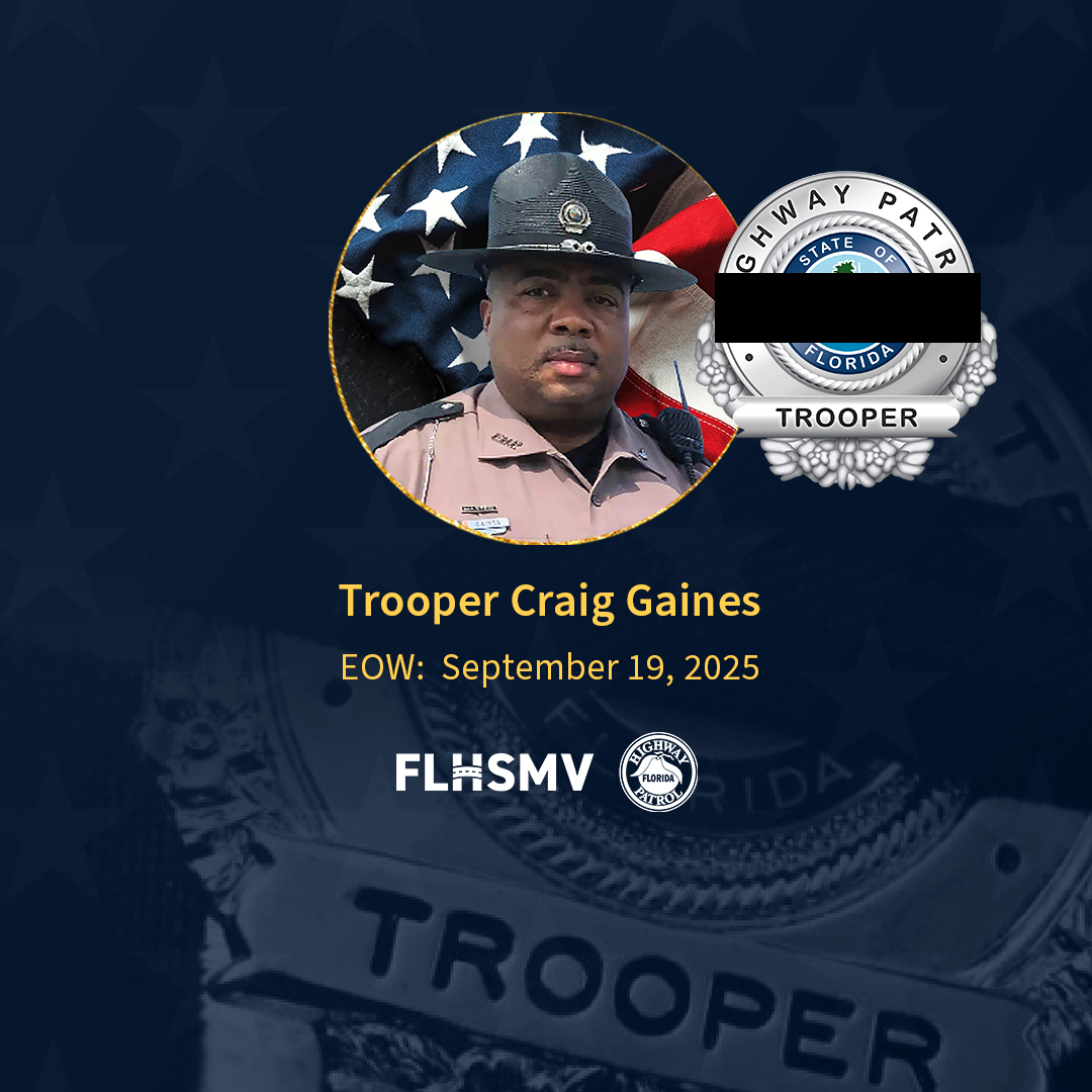 On behalf of myself and the entire Missouri State Highway Patrol, we extend our sincere condolences to the family and friends of Trooper Craig Gaines, and the men and women of <a href="/FLHSMV/">FLHSMV</a> and the Florida Highway Patrol.