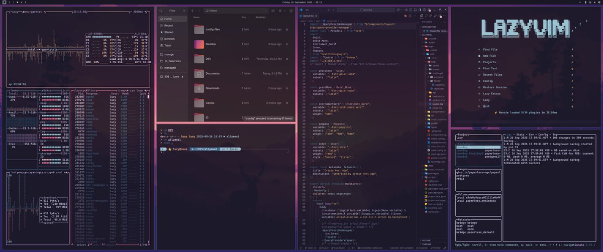 StellaSLcode's tweet image. Apple Users all over X : complaining about their brand new (ugly) UIs
Meanwhile on @OmarchyLinux 😎