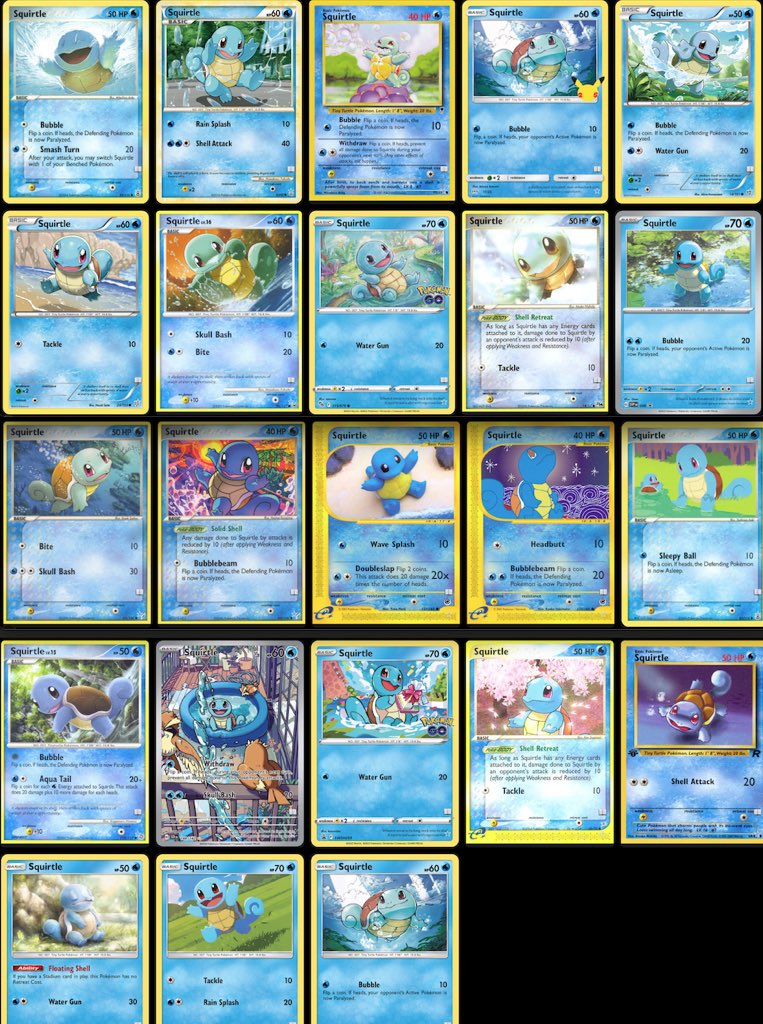 Squirtle day 💦 
Which is your favorite card ?